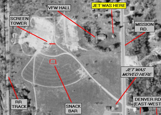 Sundown Drive-In Theatre - Aerial - Photo Annotation By Ron Gross (newer photo)